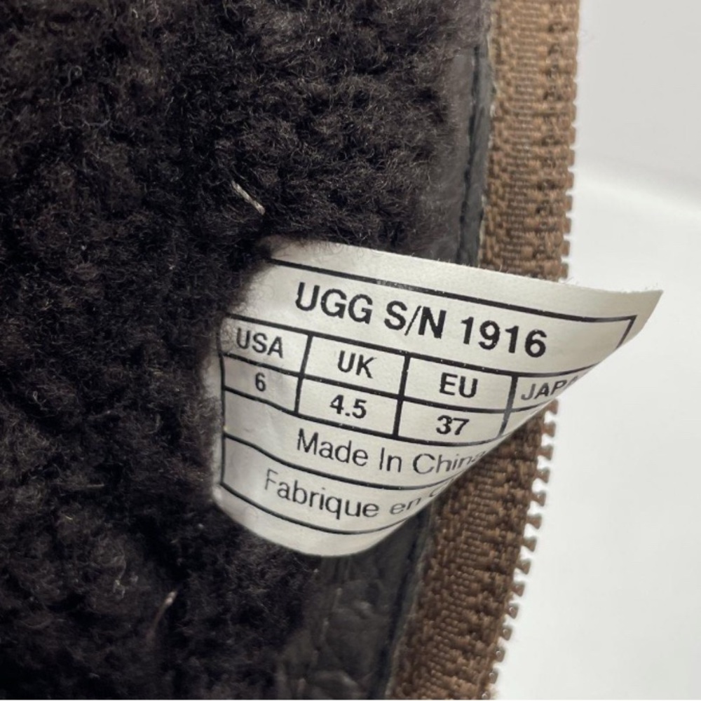 🛑 1 hour sale. UGG, size 6, Broome II 1916 Chestnut Tan Leather, Boots, EUC - Picture 6 of 6
